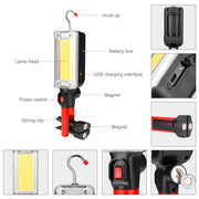 High-power Multifunctional Lighting Lamp With Magnet Hook