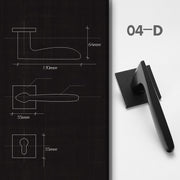Black Split Lock Bedroom Magnetic Silent Door Lock