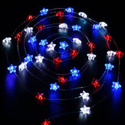 Holiday decoration three-color star shaped light string