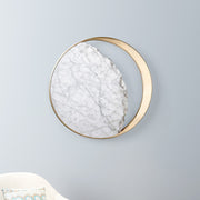 Marble Bedside LED Wall Lamp Creative Art Design Eclipse Wall Sconce Lighting