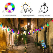 Outdoor Lamp String RGB Seven-color Atmosphere Holiday Decoration
