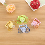 Love baby baby baby new baby pacifier anti automatically closed round head flat hair randomly issued