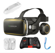 Original VR Shinecon  Gafas De Realidad Virtual 120 Fov 3D Gafas Google Carton Con Auriculares Estereo Caja Para Smartphone