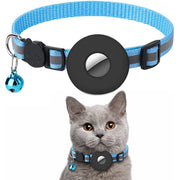 Airtag Pet Collar With Bell Reflective Adjustable Anti-lost Cat Dog Collar