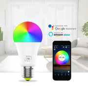 LED Smart Wifi Bulb Supports Alexa And Googleled Voice Control Colorful Lights
