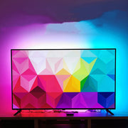 TV Atmosphere With Graffiti Smart Projector Curtain Background Light